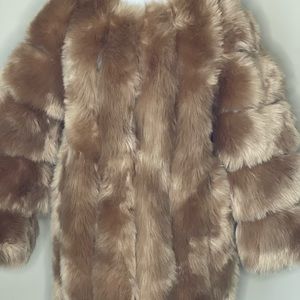 Fluffy Faux Fur Textured Coat